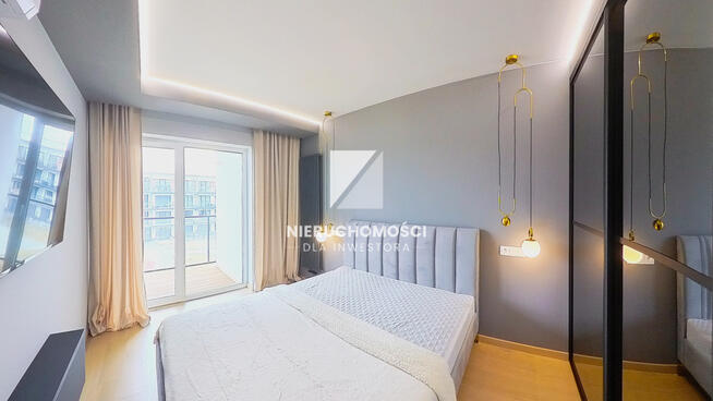 Apartament z widokiem na rzekę w Dziwnowie, balkon