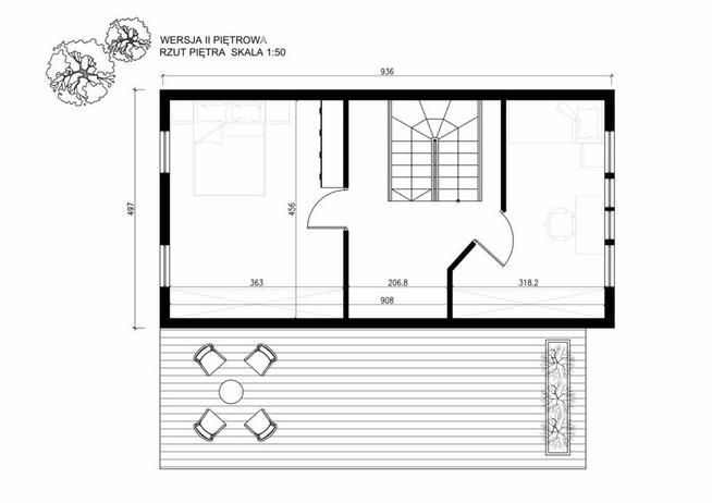 Nowy Dom szkieletowy 45m2 1-piętr. st.deweloperski