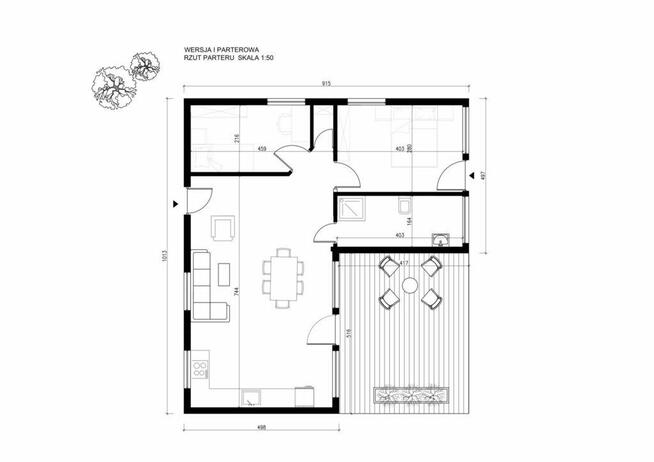 Nowy Dom parterowy 70 m2 szkieletowy w 3mce