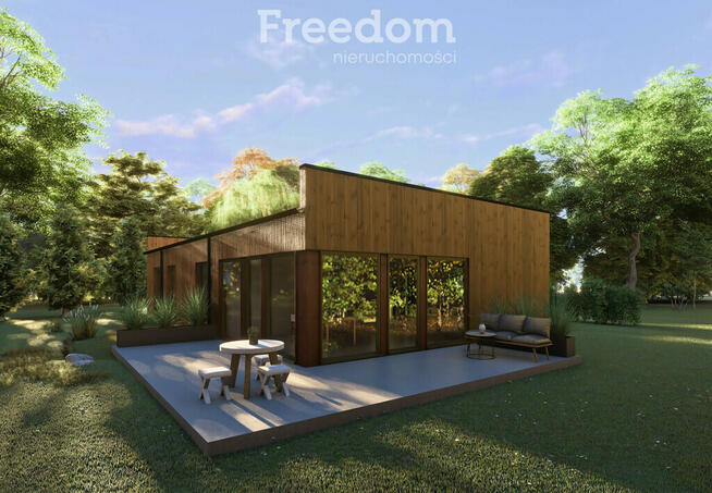Nowy Dom parterowy 130 m2 z dachem płaskim