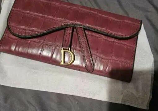 Nowy Portfel Damski D bordowy!!
