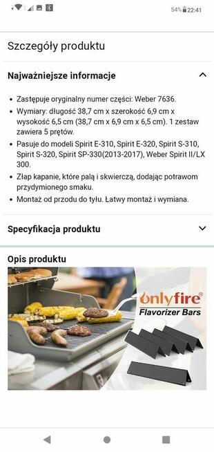 Pasek smakowy do grilla gazowego 5 sztuk