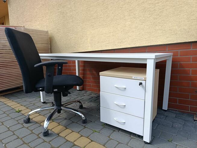 Biurko stół biurowy biały 160x80