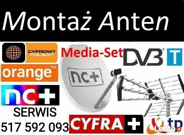SERWIS, MONTAŻ, USTAWIANIE, ANTEN Satelitarnych i Naziemnych