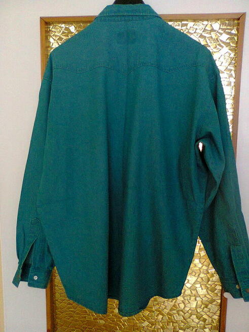 Modna koszula jeans męska długi rękaw