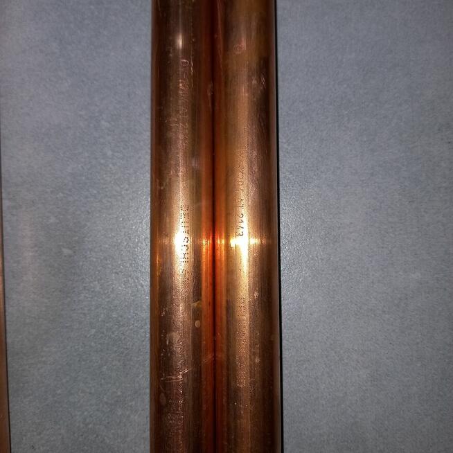 rura miedziana 18x1 2.5m x 2 i 1.3m Sanco Germany Hutmen