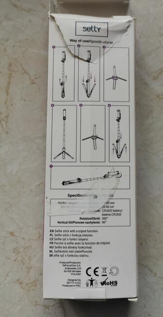 Uchwyt na telefon kijek do selfie