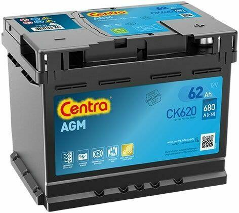 Akumulator 62Ah 680A Centra CK620 AGM P+ Start Stop