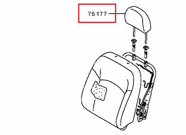 Mitsubishi ASX 10-17 zagłówek prawy lewy przód OEM 75177