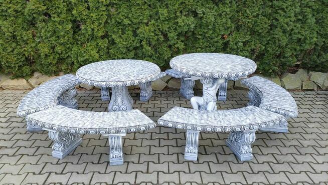 Betonowe meble ogrodowe tarasowe komplet ogrodowy zestaw