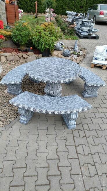 Betonowe meble ogrodowe tarasowe komplet ogrodowy zestaw