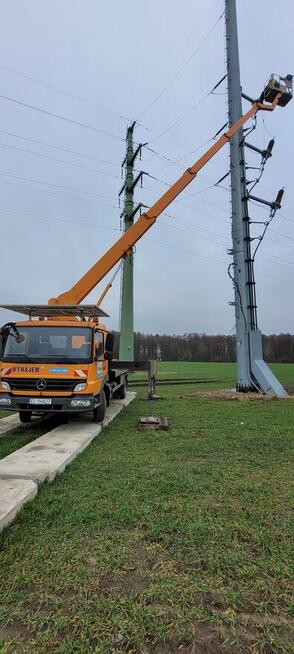 Podnośnik koszowy zwyżka wysięgnik podest wynajem usługi