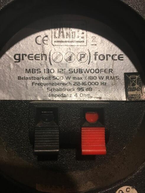 RAVELAND subwoofer 500 watt GREEN FORCE+WZMACNIACZ RAVELAND