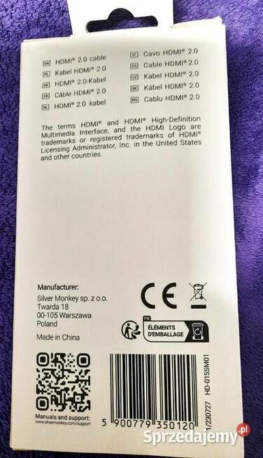 Polecam Nowy Kabel HDMI 2.0 Cable