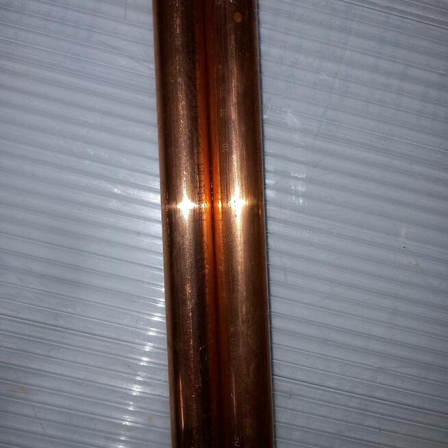 rura miedziana 18x1 2.5m x 2 i 1.3m Sanco Germany Hutmen