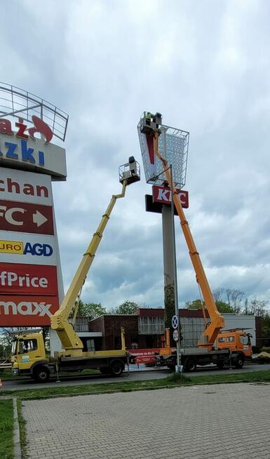 Podnośnik koszowy zwyżka wysięgnik podest wynajem usługi