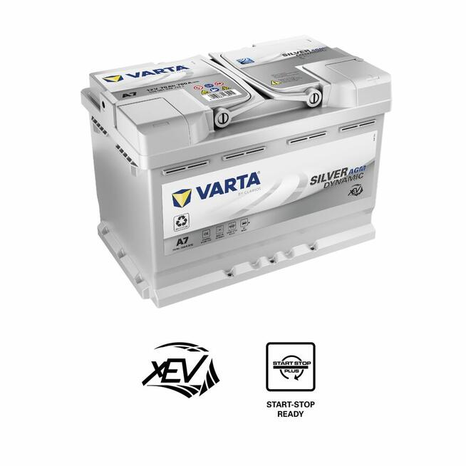Akumulator 70Ah 760A Varta Silver AGM E39/A7