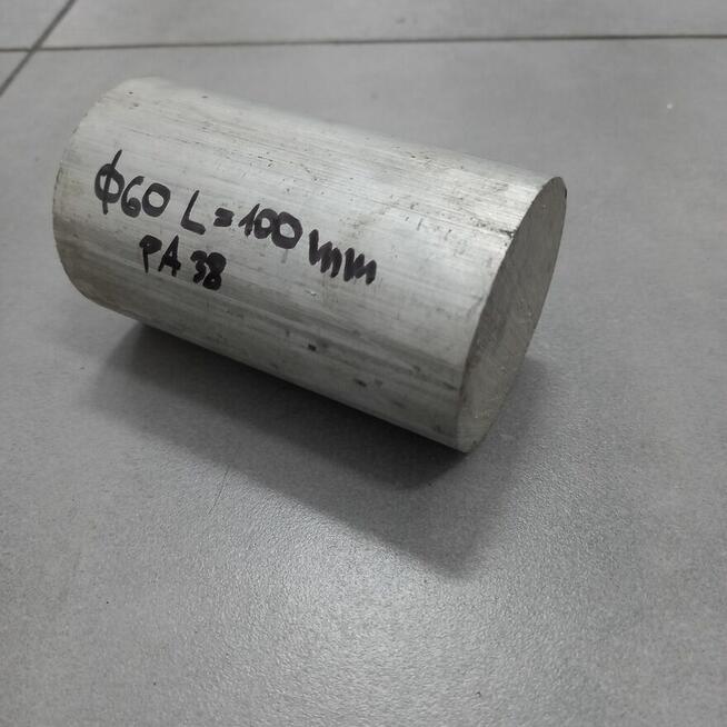 aluminium fotmatka pręt aluminiowy wałek fi 60 długość 100mm