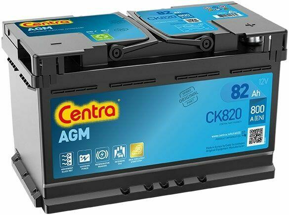 Akumulator 82Ah 800A Centra CK820 AGM P+ Start Stop