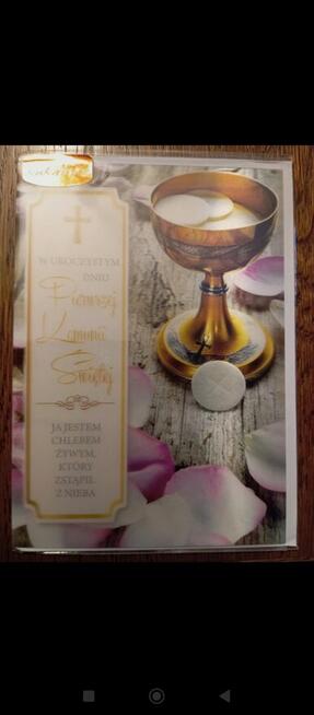 Pamiątka Pierwszej Komunii Świętej nowa zafoliowana z kopert