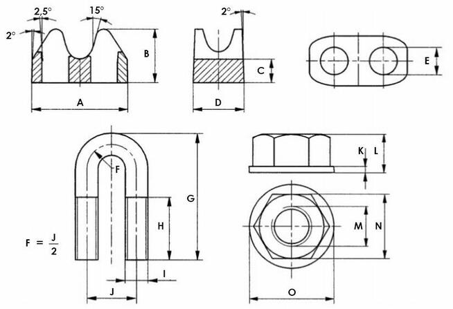 Zacisk Linowy 10mm wzmocniony EN 13411-5 kabłąkowy tyrolki t