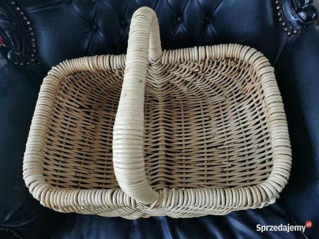 Kosz z uchwytem z wikliny Rattan wiklina