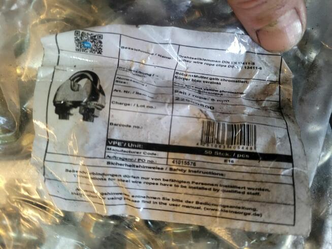 Zacisk Linowy 10mm wzmocniony EN 13411-5 kabłąkowy tyrolki t