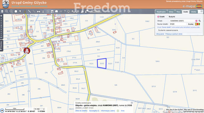 3 malownicze działki w Kamionkach k. Giżycka