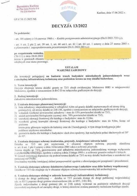 Okazja - działka inwestycyjna - Malonowo