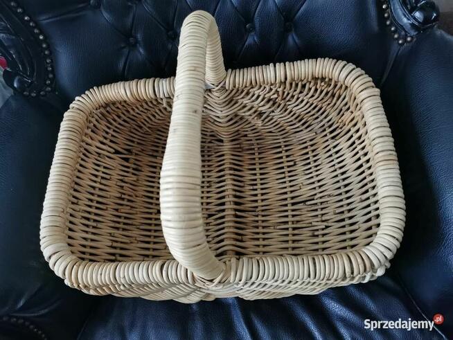 Kosz z uchwytem z wikliny Rattan wiklina
