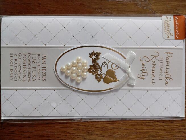 Pamiątka Pierwszej Komunii Świętej nowa zafoliowana z kopert