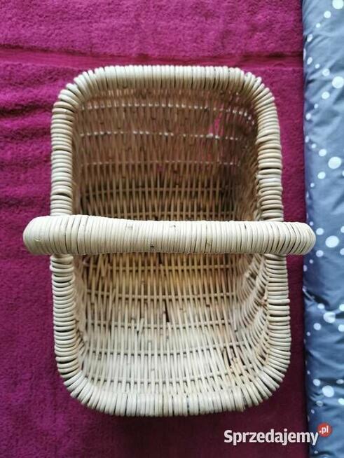 Kosz z uchwytem z wikliny Rattan wiklina