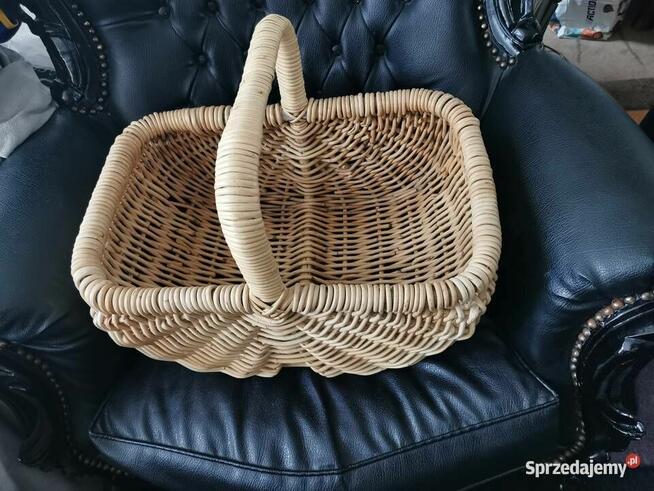 Kosz z uchwytem z wikliny Rattan wiklina