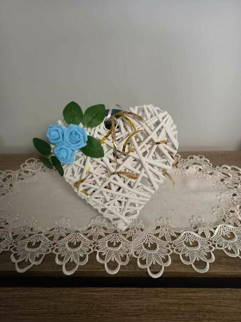 Serca wiklinowe na płot dekoracja ślub/wesele/komunia