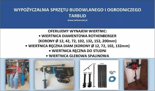 Wiertnice, świdry - WYNAJEM - Swarzędz