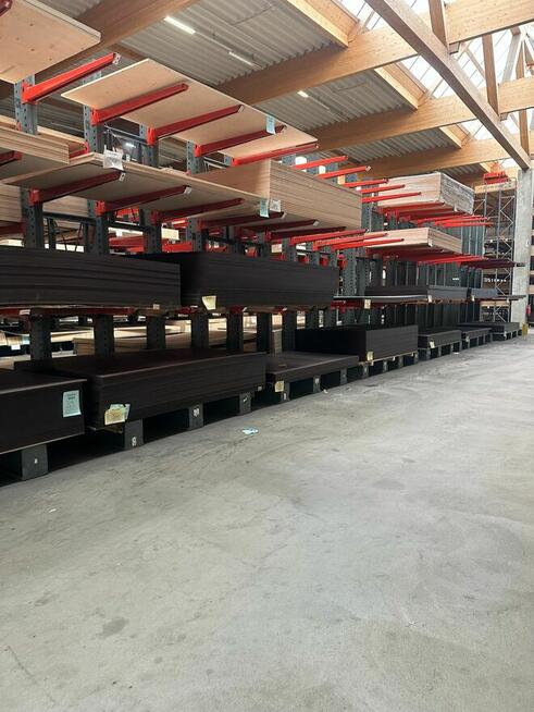 Regały magazynowe wspornikowe na płytę meblową i budowlaną