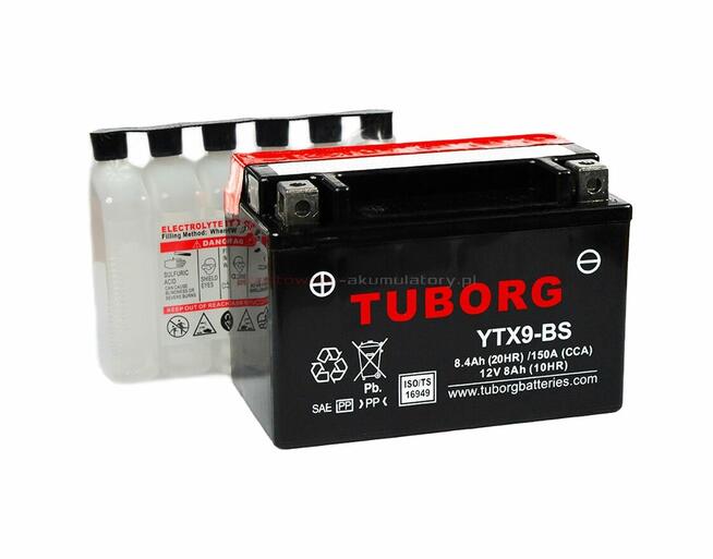 Akumulator Tuborg YTX9-BS 8.4Ah 150A AGM