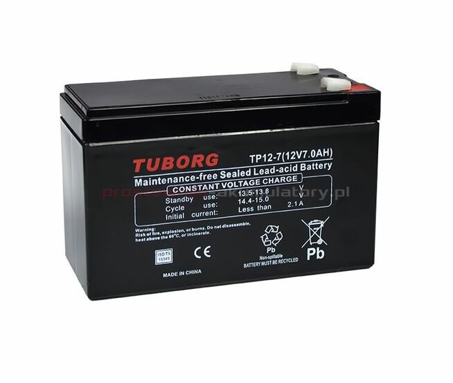 Akumulator Tuborg TP12-7 12V 7Ah żel