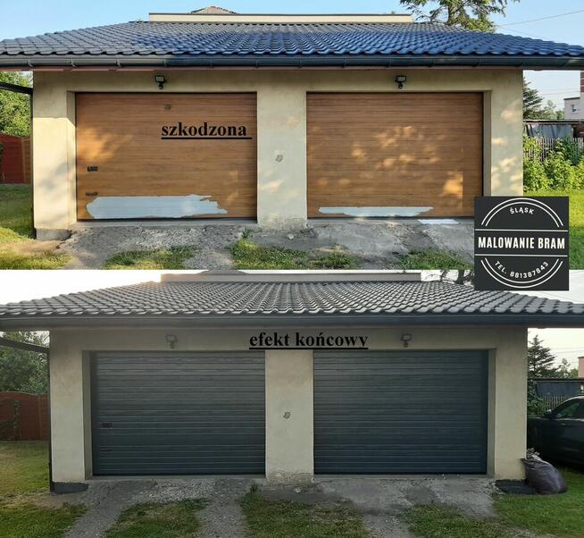 BRAMA garażowa segmentowa MALOWANIE naprawa RENOWACJA