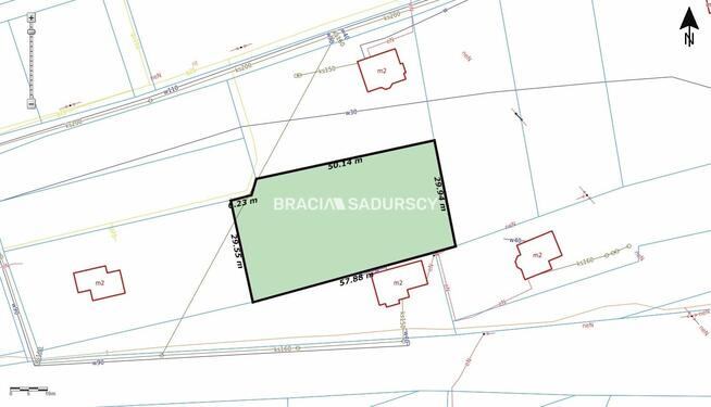 Działka budowlana Łęki gm. Myślenice
