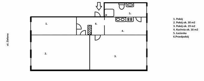 Na sprzedaż przestronne mieszkanie w kamienicy centrum 87m2