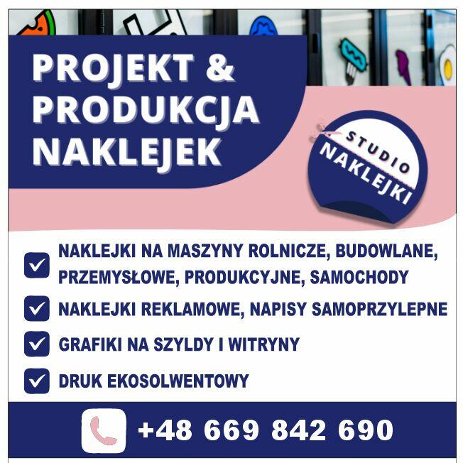 Naklejki na maszyny budowlane rolnicze samochody koparki