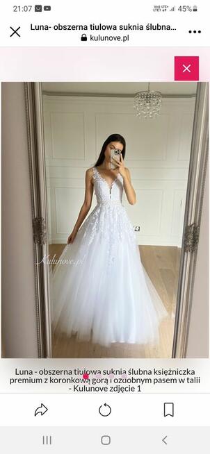 Suknia ślubna LUNA księżniczka
