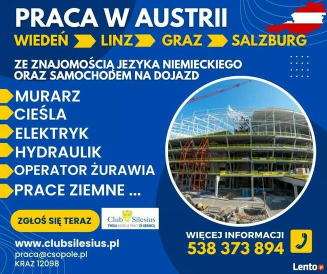 Cieśla szalunkowy- Austria- Nowe wyższe stawki