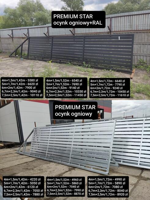 Brama przesuwna 4m wypełnienie panel aluminiowy, inne modele
