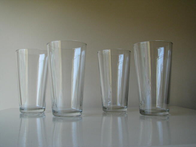 Wysoka szklanka transparentna 0,5 l pokal szklany kufel 4szt