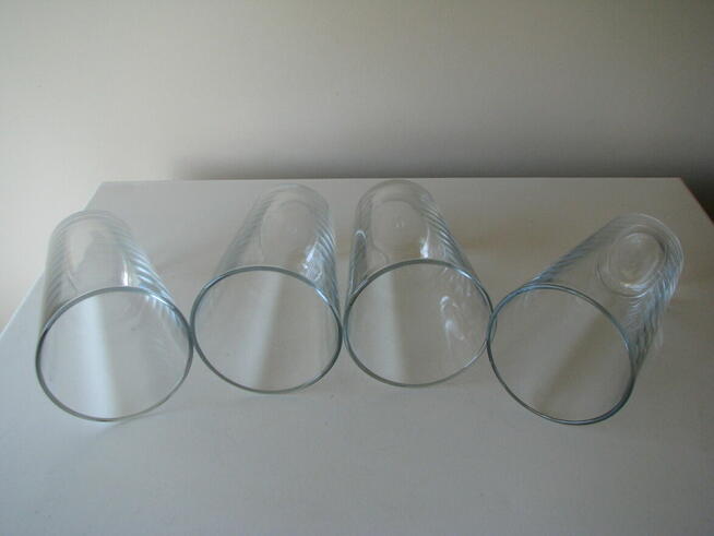 Wysoka szklanka transparentna 0,5 l pokal szklany kufel 4szt