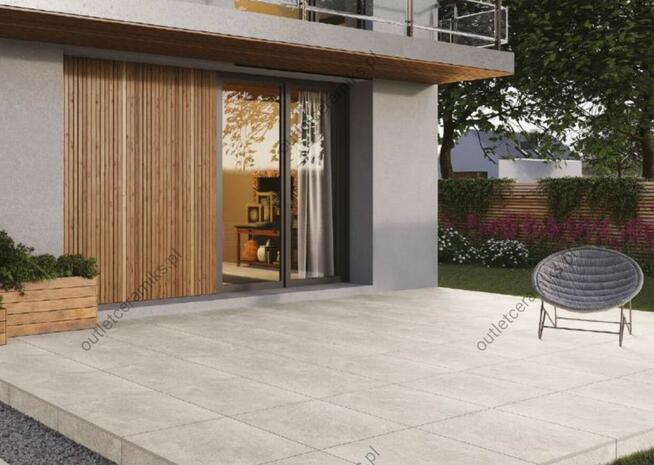Płyty 2cm na taras wentylowany 80x80 Tacoma silver Cerrad