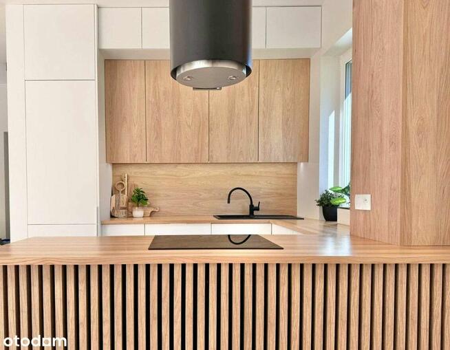 Nowy, elegancko wykończony dom, przy ścianie lasu