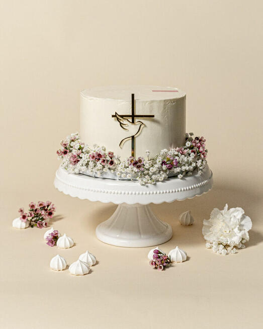 Komunia, tort ,podziękowanie dla gości...